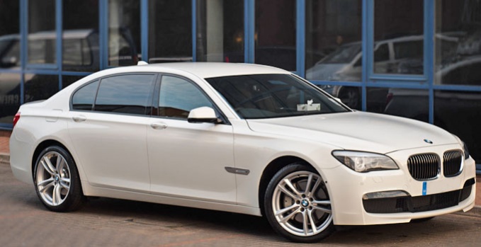 White on white bmw 750