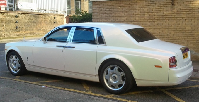 The pearl white Rolls Royce Phantom White has once again become a very a 