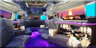 Hummer wedding limos, interior